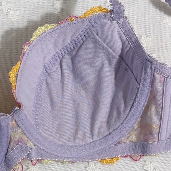US-34B/JP-C75 Japanese Brand Triumph Gorgeous Floral Embroidery Bra Women Girls - Picture 7 of 8